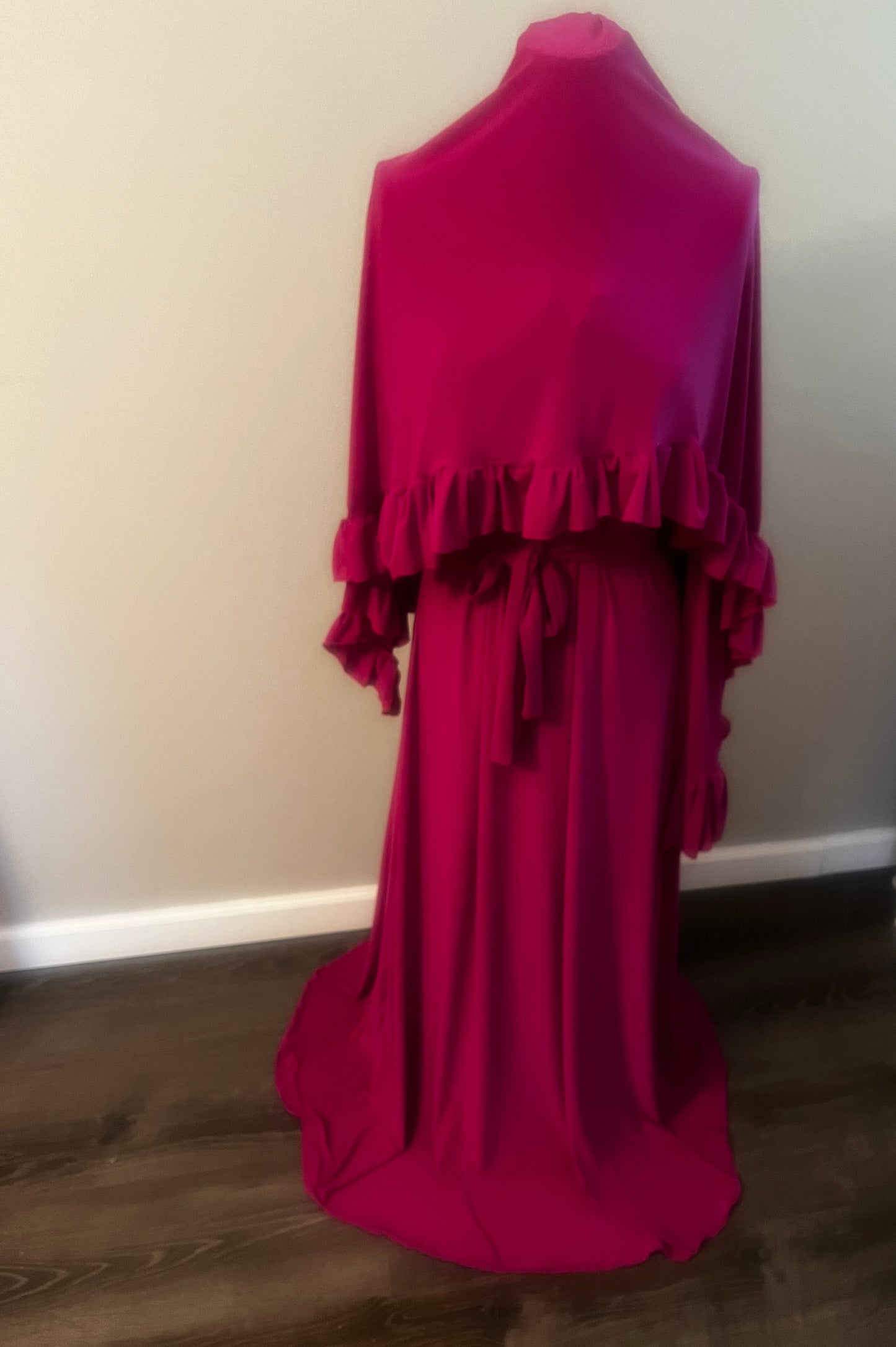 Deep Pink Flowy Aline Dress