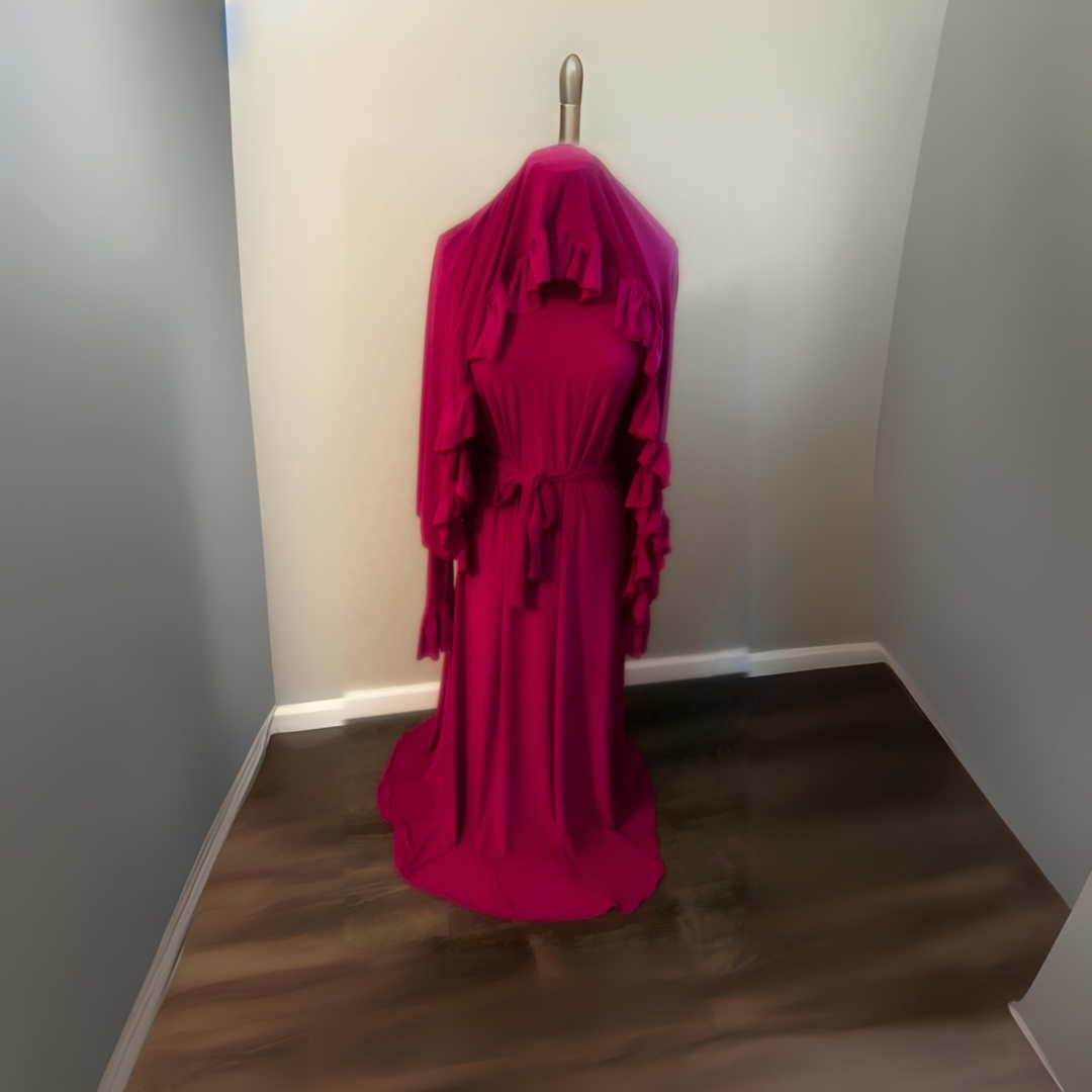 Deep Pink Flowy Aline Dress